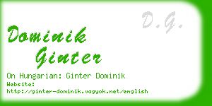 dominik ginter business card